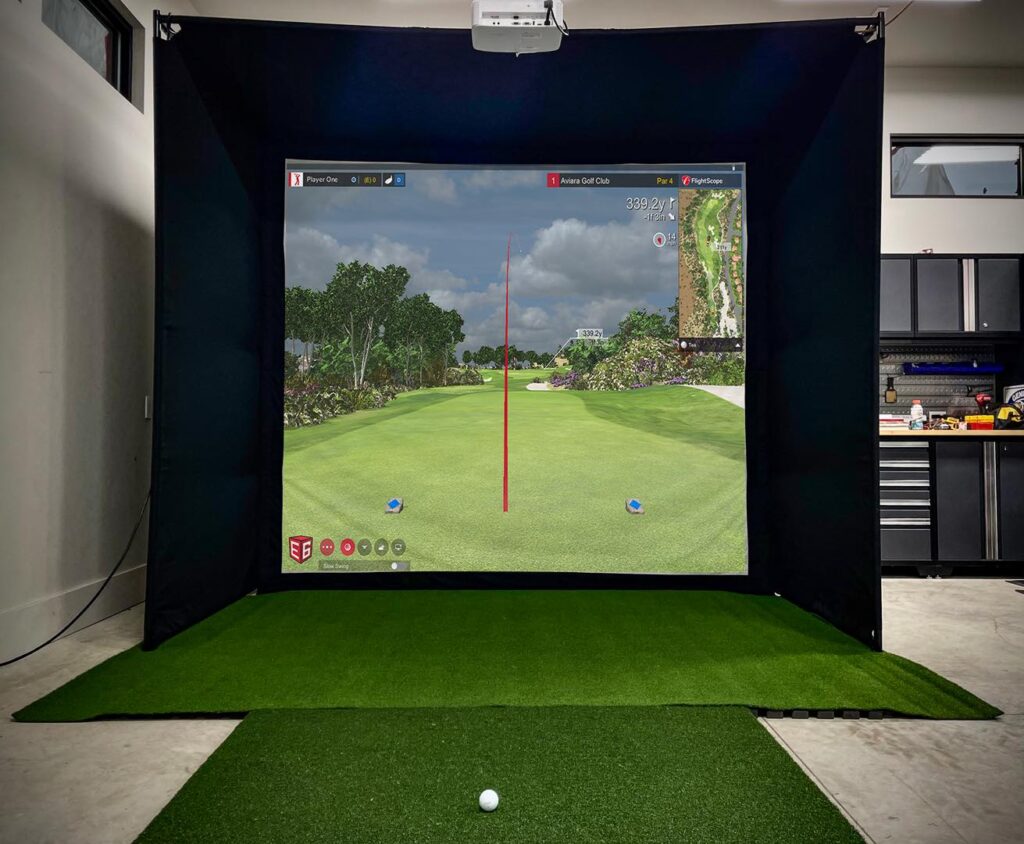 Großes Golfnetz mit seitlichen Netzen für Indoor & Outdoor = Home Driving  Range 247cm x 245cm x 180cm -  - Indoorgolf, Golfsimulator,  SkyTrak