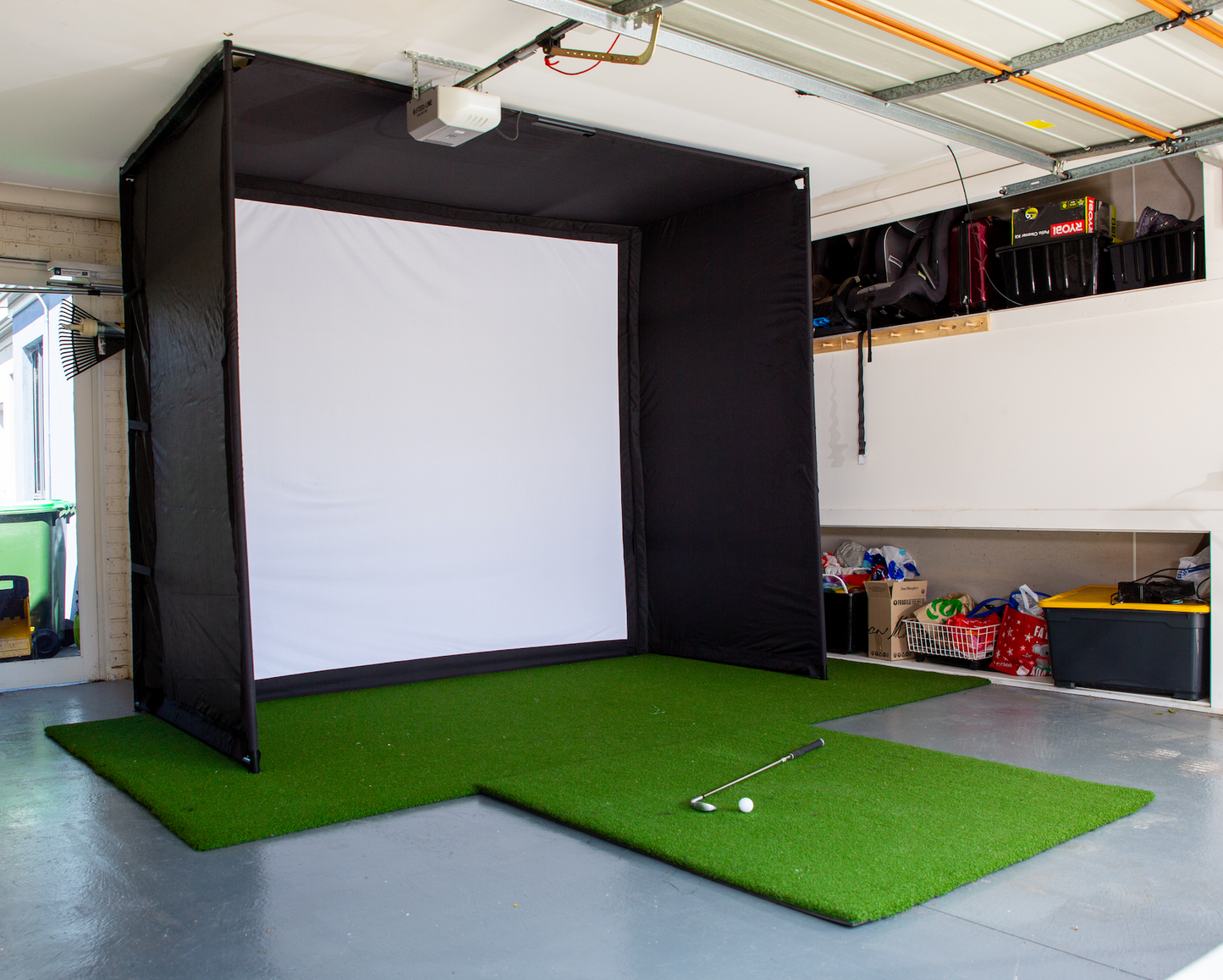 24/7 Golf Simulator Enclosure with Golf Trak