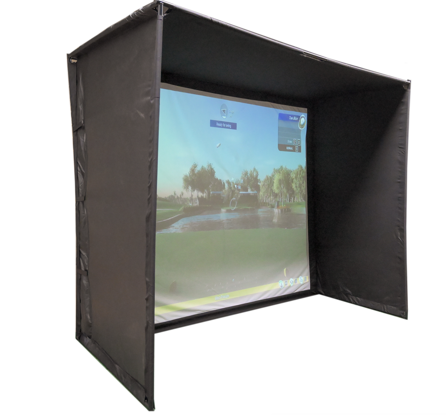 24/7 Golf Simulator Enclosure with Golf Trak